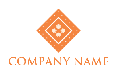 apparel logo icon holes inside rhombus button