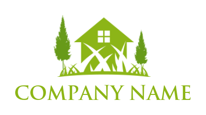 make a property logo home gardening with trees
