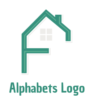 Design a Letter F logo home with windows in letter F 