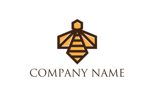 Make a logo of honey bee line art