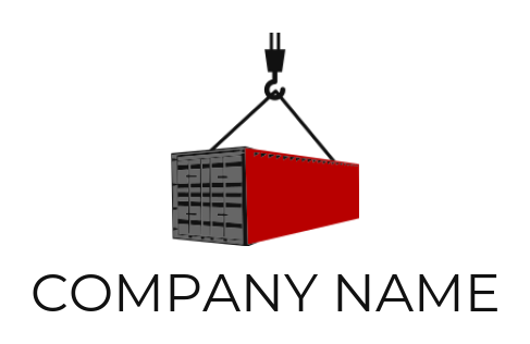 logistics logo symbol hooked holding container - logodesign.net