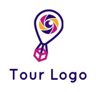photography logo template hot air balloon with camera shutter - logodesign.net