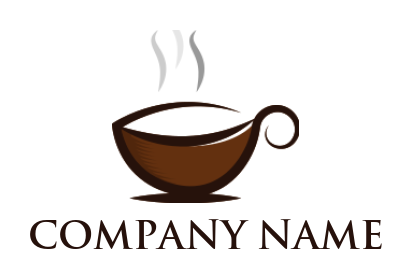 generate a food logo of hot cup of tea