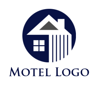 make a real estate logo house in circle - logodesign.net