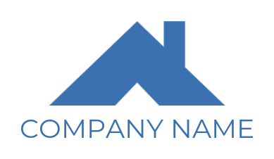 alphabet logo roof with chimney forming Letter A