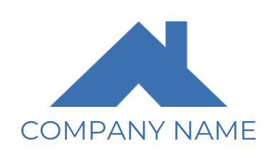 alphabet logo roof with chimney forming Letter A