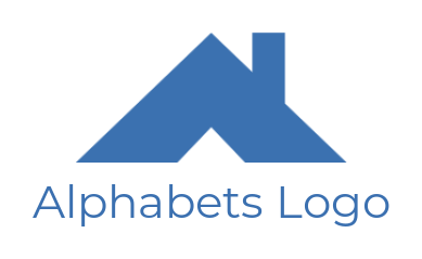 alphabet logo roof with chimney forming Letter A