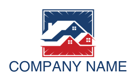 real estate logo maker houses inside square - logodesign.net 