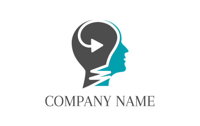 design a consulting logo human face incorporated with bulb and arrow 