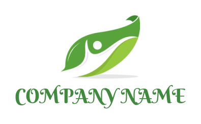 community logo icon human on leaf - logodesign.net