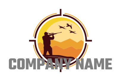 games logo maker hunter hunting swan