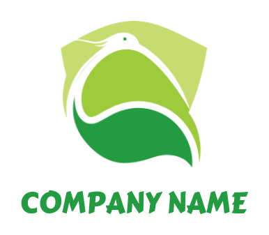 generate a pet logo of ibis bird inside shield