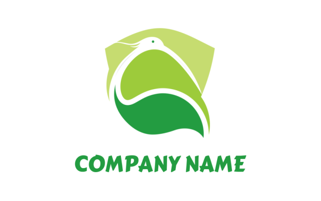 pet logo ibis bird in shield - logodesign.net