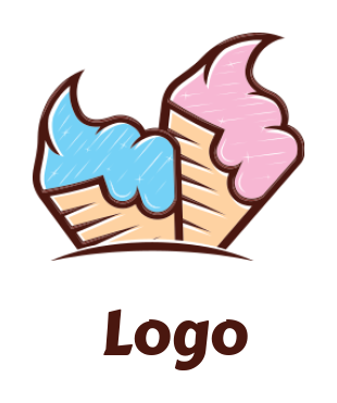 Creative Ice Cream Logo Design Vector Symbol Illustration Stock Vector  Image & Art - Alamy