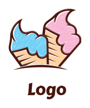 generate a restaurant logo of ice cream cones