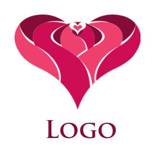 make a dating logo ice cream heart with flower