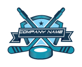 make a sports logo ice hockey in front of emblem - logodesign.net