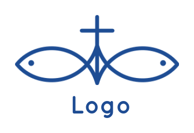 design a spirituality logo Ichthus symbols and Christian cross