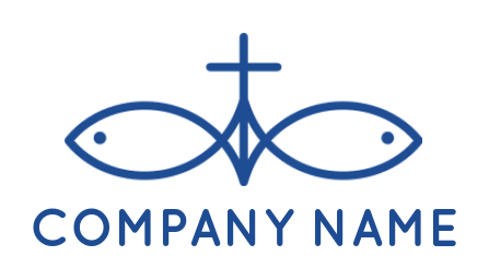 design a spirituality logo Ichthus symbols and Christian cross