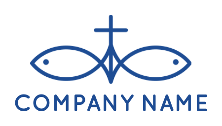 design a spirituality logo Ichthus symbols and Christian cross