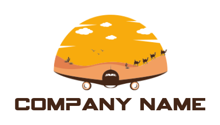 Tourism logo aircraft and desert