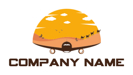 Tourism logo aircraft and desert