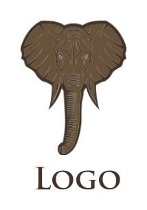animal logo icon illustrative of elephant head