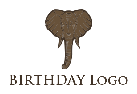 animal logo icon illustrative of elephant head