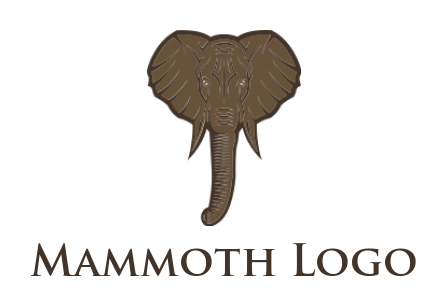 animal logo icon illustrative of elephant head