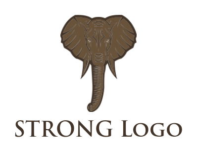 animal logo icon illustrative of elephant head