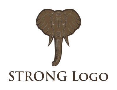 animal logo icon illustrative elephant head - logodesign.net