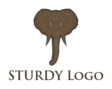 animal logo icon illustrative of elephant head