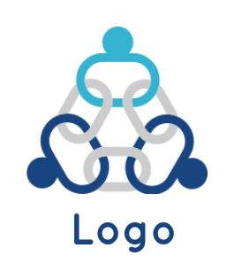 design an employment logo interlinking chain of abstract people
