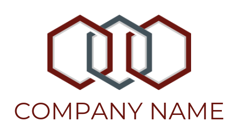 consulting logo illustration interlinking hexagon chain - logodesign.net