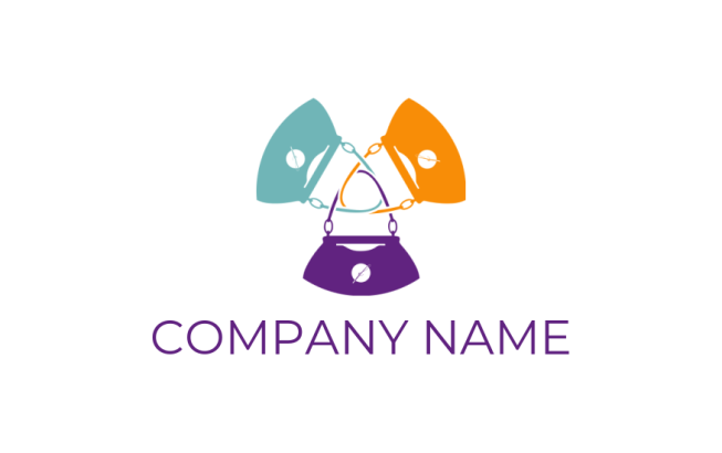 Fashion Logo Design Samples 12 interlocked handbag handles 4447ld