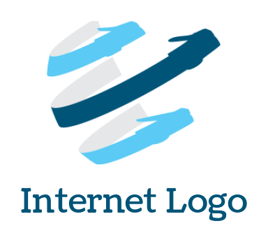 create an internet logo internet wire in globe 