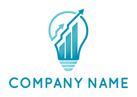 make an investment logo investment arrow incorporated with bulb and bars - logodesign.net