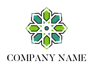 Islamic lattice pattern mandala logo sample