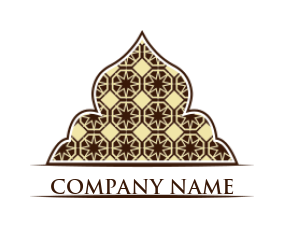 make a religious logo Islamic pattern in dome