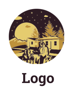 religious logo online Jesus spreading holy message 