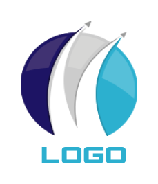 make a logistics logo jets trailing swoosh in circle
