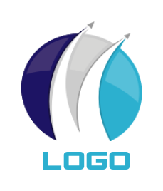 logistics logo jets trailing swoosh in circle