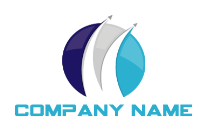 logistics logo jets trailing swoosh in circle