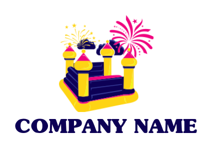 party planner logo jumping castle fireworks