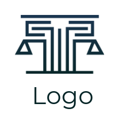 law firm logo icon justice balance with pillar