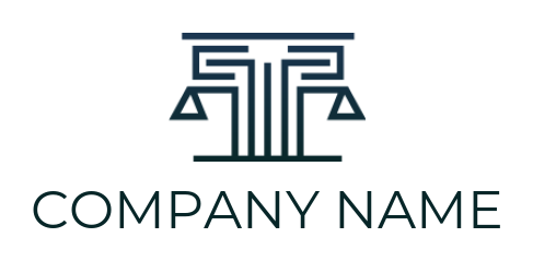law firm logo icon justice balance with pillar