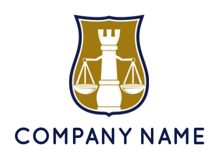 law firm logo maker justice scale on rook - logodesign.net