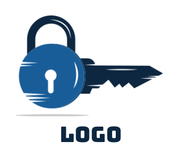 generate a security logo icon key and padlock