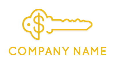 real estate logo key with dollar sign