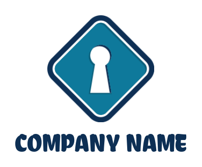 insurance logo icon keyhole in rhombus - logodesign.net